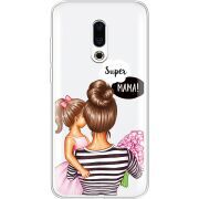 Прозрачный чехол Uprint Meizu 16 Plus Super Mama and Daughter