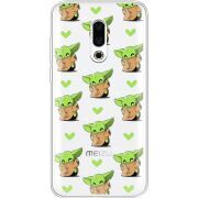 Прозрачный чехол Uprint Meizu 16 Plus Pattern Baby Yoda