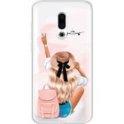 Прозрачный чехол Uprint Meizu 16 Plus Travel Girl