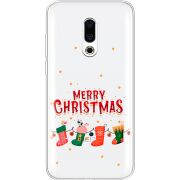 Прозрачный чехол Uprint Meizu 16 Plus Merry Christmas