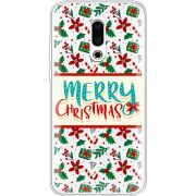 Прозрачный чехол Uprint Meizu 16 Plus Vintage Christmas Pattern