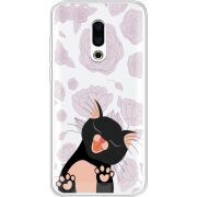 Прозрачный чехол Uprint Meizu 16 Plus Meow