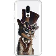 Прозрачный чехол Uprint Meizu 16 Plus Steampunk Cat