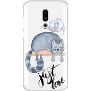 Прозрачный чехол Uprint Meizu 16 Plus Just Love
