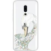 Прозрачный чехол Uprint Meizu 16 Plus Swan