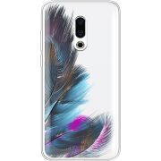 Прозрачный чехол Uprint Meizu 16 Plus Feathers