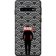 Чорний чохол BoxFace Samsung Galaxy S10 Plus (G975) Man Pattern