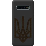 Чорний чохол BoxFace Samsung Galaxy S10 Plus (G975) Ukrainian Trident