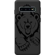 Чорний чохол BoxFace Samsung Galaxy S10 Plus (G975) Grizzly Bear