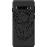 Чорний чохол BoxFace Samsung Galaxy S10 Plus (G975) Lion