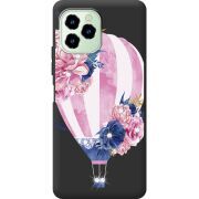 Чехол со стразами Oukitel C21 Pro Pink Air Baloon