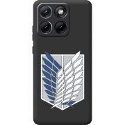 Чорний чохол BoxFace Moto Edge 70 Fusion Атака Титанов Крылья Свободы