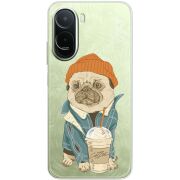 Чохол зі стразами Poco M7 4G 169 mm Dog Coffeeman