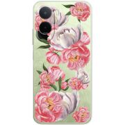Чохол зі стразами Poco M7 4G 169 mm Peony Watercolor Style