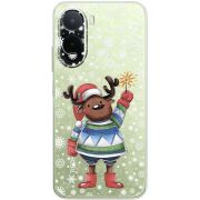 Чохол зі стразами Poco M7 4G 169 mm Christmas Deer with Snow