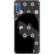 Черный чехол Uprint Samsung A750 Galaxy A7 2018 Flower Hair