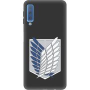 Черный чехол Uprint Samsung A750 Galaxy A7 2018 Атака Титанов Крылья Свободы