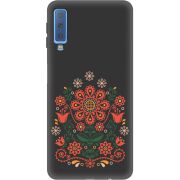 Черный чехол Uprint Samsung A750 Galaxy A7 2018 Ukrainian Ornament