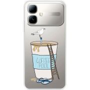 Прозорий чохол BoxFace Infinix Smart 20 Segull in Cofee Pool