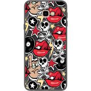 Черный чехол Uprint Samsung J415 Galaxy J4 Plus 2018 Rock Graffiti