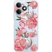 Прозорий чохол BoxFace Realme Note 80 Peony Watercolor Style