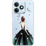 Чохол зі стразами Realme Note 80 Girl in the green dress