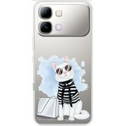 Прозорий чохол BoxFace Note Edge Cat Style