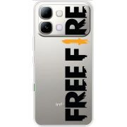 Прозорий чохол BoxFace Note Edge Free Fire Black Logo