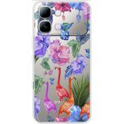 Прозорий чохол BoxFace Note Edge Flamingo