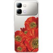 Прозорий чохол BoxFace Note Edge Red Poppies