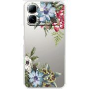 Прозорий чохол BoxFace Note Edge Floral