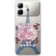 Чохол зі стразами Infinix Note Edge Eiffel Tower