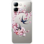 Чохол зі стразами Infinix Note Edge Swallows and Bloom