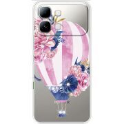 Чохол зі стразами Infinix Note Edge Pink Air Baloon