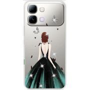 Чохол зі стразами Infinix Note Edge Girl in the green dress