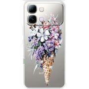 Чохол зі стразами Infinix Note Edge Ice Cream Flowers