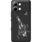 Чорний чохол BoxFace Infinix Note Edge Військовий літак