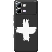 Чорний чохол BoxFace Infinix Note Edge Білий хрест ЗСУ