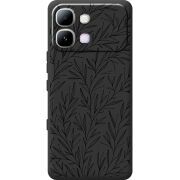 Чорний чохол BoxFace Infinix Note Edge Leaves