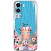 Прозорий чохол BoxFace Realme C100i Blue Hair
