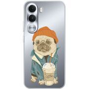 Прозорий чохол BoxFace Realme C100i Dog Coffeeman