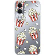 Прозорий чохол BoxFace Realme C100i с 3D-глазками Popcorn