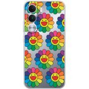 Прозорий чохол BoxFace Realme C100i Hippie Flowers