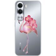 Прозорий чохол BoxFace Realme C100i Floral Flamingo