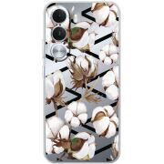 Прозорий чохол BoxFace Realme C100i Cotton flowers