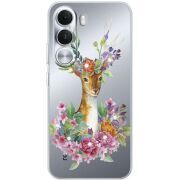 Чохол зі стразами Realme C100i Deer with flowers