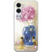 Чохол зі стразами Realme C100i Little Boy and Girl
