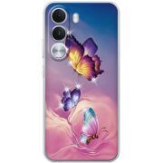 Чохол зі стразами Realme C100i Butterflies