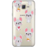Прозрачный чехол Uprint Samsung J701 Galaxy J7 Neo Duos с 3D-глазками Mouse