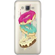 Прозрачный чехол Uprint Samsung J701 Galaxy J7 Neo Duos Donuts